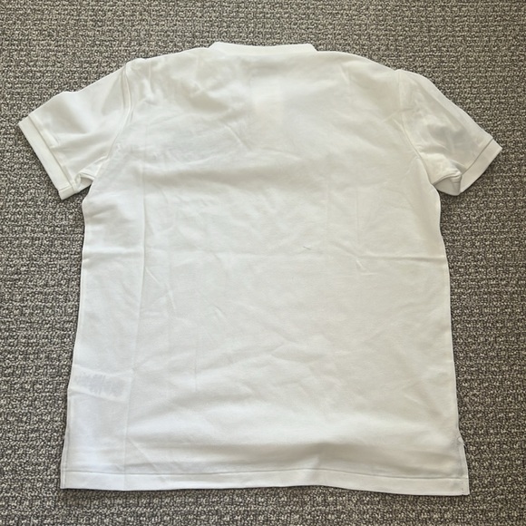 New Polo Ralph Lauren Shirt White Navy Large Logo M Custom Slim Fit - Picture 6 of 7